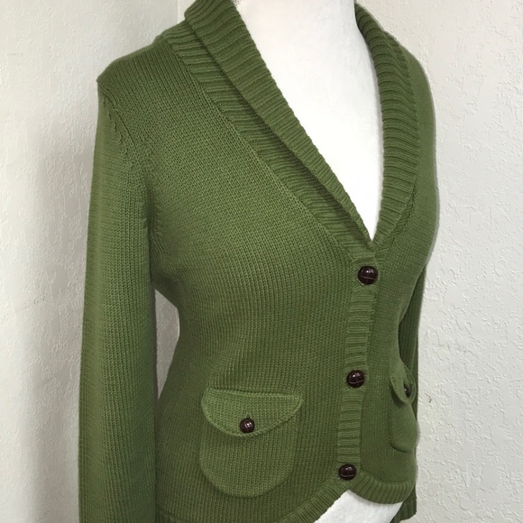 Ann Taylor Green Cardigan - Picture 2 of 4
